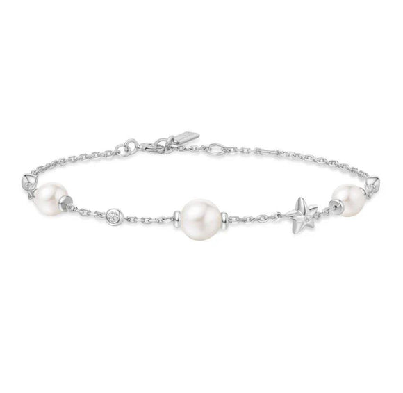 Ania Haie Armband Silber Shell Perle und Star Station