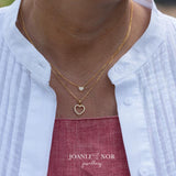 Joanli Nor Halskette ALMA Herz geschlossen, 5mm, vergoldet