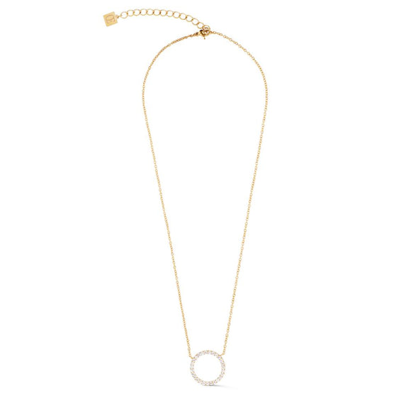 Coeur de Lion Halskette Sparkling Circle gold-kristall