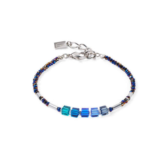 Coeur de Lion Armband Cube Story Minimalistic Sparkling blau