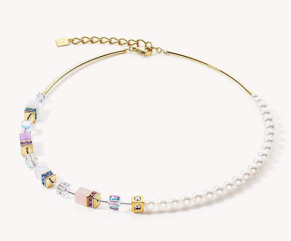 Coeur de Lion GeoCUBE® Precious Fusion Pearls Halskette mult