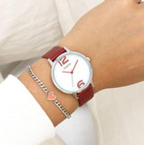 Oozoo Timepieces dahlia red/white