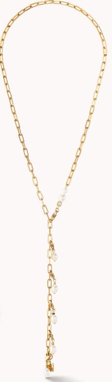 Coeur de Lion Collier Modern Chain & Süßw.Perlen Charms gold
