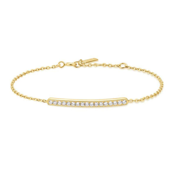 Ania Haie Armband Gold Pavé Bar